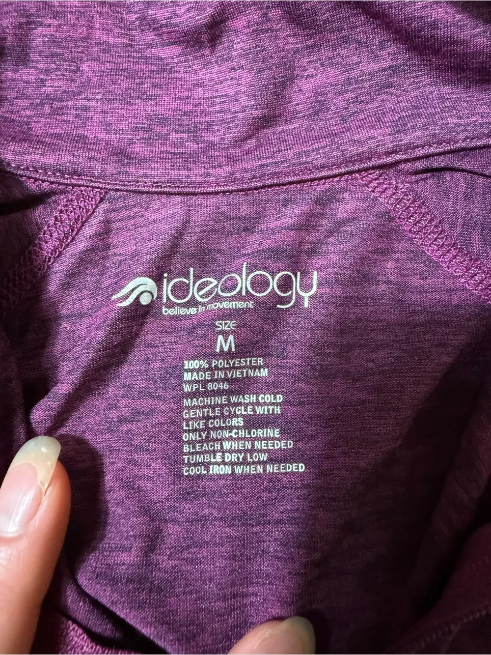 Women's Purple Quarter-Zip Performance Top - Size M
